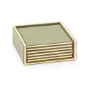 Attro Coaster Square PU Wooden Coaster Set for Room Décor - 6pcs Olive...
