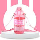 ATTRO Cool 1100ml Gallon bottle & Filp Top Lid Easy To Carry Grip Handle & Detachable Belt,Hydration Tracke - Blush Pink...