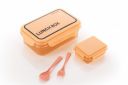ATTRO Crunch Plastic Lunch Box Airtight, BPA-Free Comes with Fork & Spoon - 900ml...