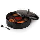Attro Designer Hammered Finish Spice Box/Masala Dabba...
