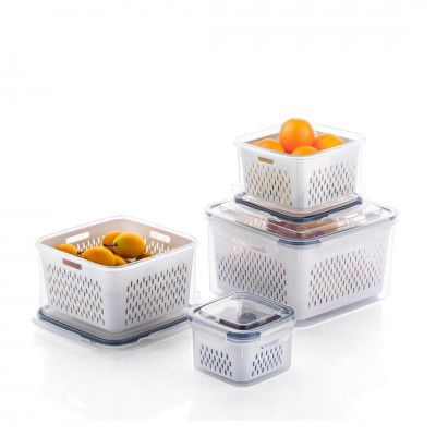 ATTRO Fresh Lock Airtight Food Storage Containers Set of 4