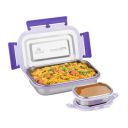 Attro Freshmate Medium Stainless Steel Lunch Box with 1 Small Container...