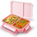 ATTRO Gourmet 2 Compartment Lunch Box Portable Meal Organizer for Office, School BPA-Free, Food Grade, Freezersafe, Microwave & Oven Safe– 1200ml Peach...