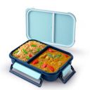 ATTRO Gourmet 2 Compartment Lunch Box Portable Meal Organizer,1200ml Blue, Plastic...