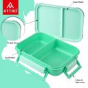 ATTRO Gourmet 2 Compartment Lunch Box Portable Meal Organizer for Office...