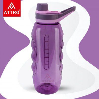 Attro Gripstar Sports 1500ml Water Bottle with Easy to Carry Grip Handle BPA Free Food Grade Leak Proof Ideal - Purple, Plastic