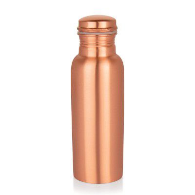 Attro Honey Matte Finsh Joint-less Copper Water Bottle Leak Proof for Yoga, Gym, Home, Office - 750 ml (Pack of 1)