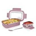 Attro Hotmate Stainless Steel Insulated Airtight Leak-Proof Lunch Box Unbreakable Lid, Snacks Tiffin for Kids, Light Weight, Easy Clean for Office, School, Picnic & Travelling, 800 ml - Pastel Violet...