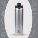 Attro Hydrate 1000 Stainless Steel 900ml Water Bottle Sleek & Stylish Matt Finish Bottle Food Grade, Leakproof Perfect for Office, School & Outdoor- Silver...