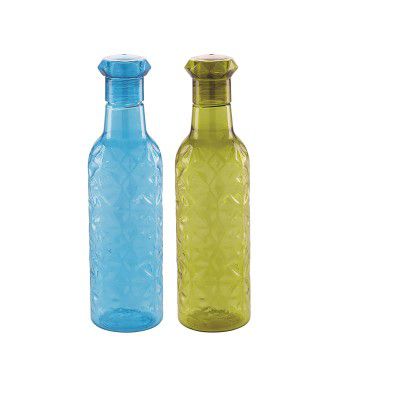 Attro Iceberg Plastic Unbreakable Fridge Water Bottle 1000 ml - Set of 2