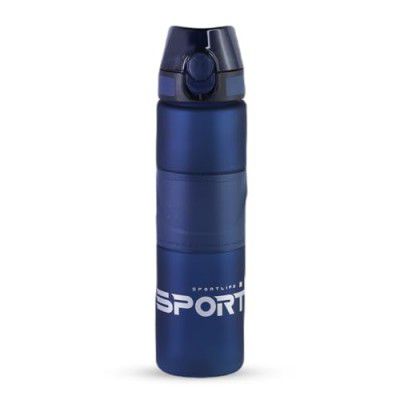 Attro ICY Sport 800ml Matt Finish Plastic Water Bottle with Straw and Designer Strap - Ideal for Gym, Workout, Sport 800mls, Travel, School & Office - Stylish & Sleek Hydration Solution Midnight Blue