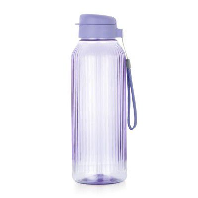 ATTRO Linear 1.5 L BPA-Free Plastic Water Bottle with Leak-Proof Flip-Top Cap, Easy to Carry Nylon Strap and Stylish Color for Daily Hydration- Purple