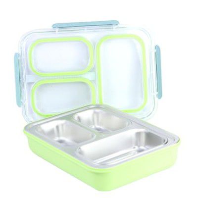 Attro Lunch Express 3 Lunch Box Comes with 3 Detachable Inner Steel Compartments-Leakproof,BPA-Free Lunch Box -1200ml