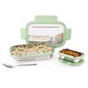 Attro Lunchmate Stainless Steel Airtight Leak-Proof Lunch Box for Office, School, Picnic, 800 Ml - Green...