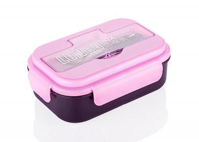 Attro Magic Lunch Box Comes with 3 Compartment,2 Spoons & Stylish Lid
