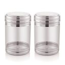 Attro Nexon Stainless Steel See Through Airtight Containers For Masala Box, Dry Fruit Jars, Kitchen Container, Storage Box, 800 Ml - Set Of 2, Silver...