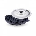 Attro Non-Stick Heavy Duty 12 Cavity Aluminium Appam Patra Paniyarakkal Two Side Handle with Steel Lid and Wooden Picker (Black)...