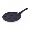 Attro Non Stick Heavy Duty 7 Cavity Single Handle Uttapam Tawa, Spatter Finish, Black...