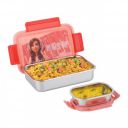 ATTRO Nutri Meal Stainless Steel Kids Lunch Box Airtight, Spill-Proof Pink- 800ml+170ml...