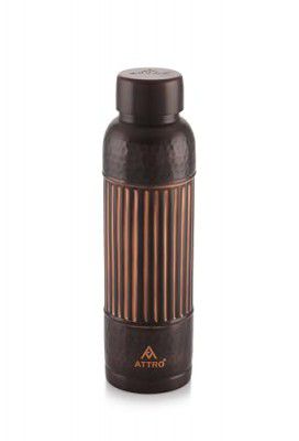 Attro Ozone 1000ml Vintage Finish Copper Water Bottle - Hammer Salayi