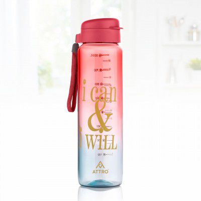 ATTRO Plastic Sports Buddy Deluxe Water Bottle BPA-Free 800ml