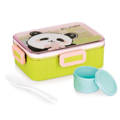 ATTRO Quick 2 Lunch Box Panda Theme with Includes 2 Compartments