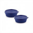 Attro Set of 2 Micron Stainless Steel Double Wall Storage Containers Airtight 270 Ml - Blue...