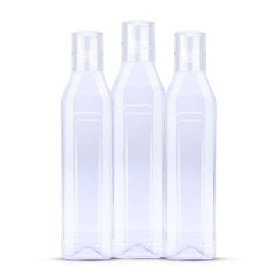 Attro SKY Miami Unbreakable PET 1000ml Water Bottle, Set of 3,Clear