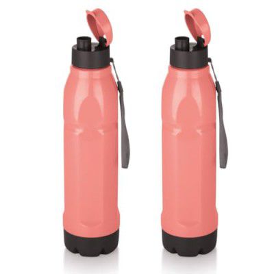 Attro Sky Procool 800 Super PU Insulated Hot & Cold Water Bottle, 670ml - Pink Set of 2