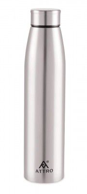 Attro Sleek Stainless Steel Water Bottle - 1 Liter (Silver)