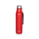 Attro Slim Stainless Steel Single Wall Water Bottle, 1100ml - Red...