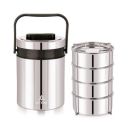ATTRO Steel On 4 Insulated Tiffin Box 4 Stainless Steel Containers Easy Carry Handle, BPA-Free, Leakproof Office, School & Travel – Blue...