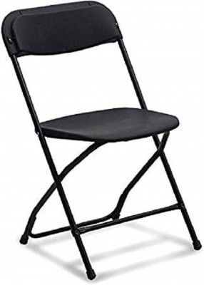 Attro Supreme Amity Chair Modern Armless Heavy Duty Plastic Chair, Black Set of 4