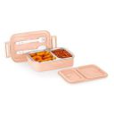 Attro Taste Buddy Insulated Lunch Box Comes with 2 Compartment & 2 Spoons - 800Ml Candy Pink - Plastic...