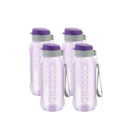 ATTRO Ultra Pro Motivational 1-Liter BPA-Free Water Bottle | Set of 4