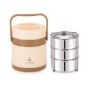 ATTRO Vogue 3 Insulated Tiffin 3 Stainless Steel  – Green...