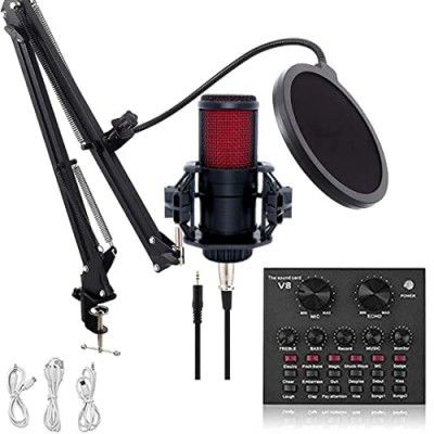 Audavibe V500 Mic with V8 Sound Card Set V500+Mixer