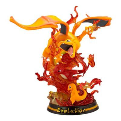 AUGEN Charli-zard Evolution Action Figure Limited Edition for Car Dashboard, Decoration, Cake, Office Desk & Study Table (26cm)(Pack of 1)