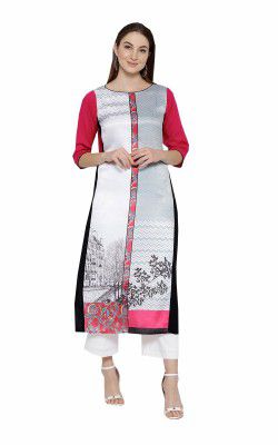 Aujjessa Women's Rayon Straight Kurta