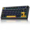 AULA F75 75% Wireless PBT Keycaps Mechanical Keyboard (Thunder Black, Star-Vector(Seiya) Switch)...
