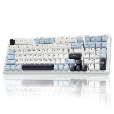 AULA F99 Wireless Mechanical Keyboard | RGB Backlit Gaming Keyboard (Ice Blue - Reaper Switch)