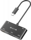 Aula OT-9573S USB C to HDMI VGA Adapter, 5 in 1 Aluminium USB Type C Hub with 4K HDMI(30Hz)/VGA(1080P 60Hz) | USB 3.0, 3.5MM Audio Port & 100W PD Port Compatible for All Type-C Devices...