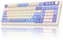 AULA S99 3 in 1 World's First Silicon Membrane Gaming Keyboard | Bluetooth/2.4GHz/USB-C Balls Keycap Keybaord with Knob | Programmable RGB Backlit Gaming Keyboard for PC/Xbox/PS5 (Purple)...