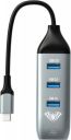 Aula UC-95118R USB Type C HUB 4 in 1 Adapter, Aluminium Multi Dongle USB C to USB 3.0 * 3 + 1000M Ethernet LAN, Supports OTG Function | MacBook Air, Dell XPS and More Type-C Devices...
