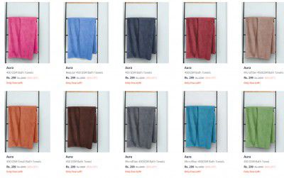 Upto 90% Off on Aura Bath Towels  | Starts ₹299