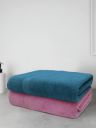 Aura Teal & Pink 2 Pieces Terry Cotton 500 GSM Towel Set...