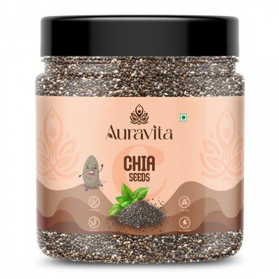 Auravita Premium Chia Seeds 250 Gram | Rich in Calcium, Protein & Fibre