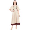 Aurelia Womens Round Neck Printed Calf Length Dress...