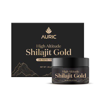 Auric Lab Certified Shilajit/Shilajeet Gold Resin - 20g | Boost Stamina, Strength & Improve Focus