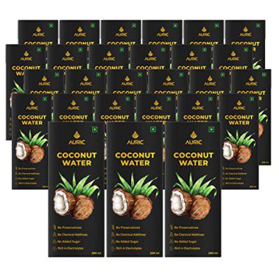 Auric Tender Coconut Water Energy Drink - No Added Sugar | Not from Concentrate | Natural Energizer | Direct from Tamil Nadu | Safe Hygienic Packaging (Pack of 27))
